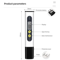 TDS Meter Digital Water Tester 0-9990ppm Drinking Water Quality Analyzer Monitor Filter Rapid Test Aquarium Hydroponics Pools 5