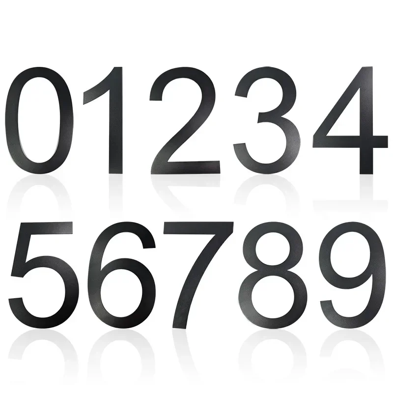 Outdoor House Numbers, 12-15 Cm House Number Outdoor Stainless Steel Digital #0-9 Door Alphabet Exterior House Numbers Metal Name Plate Address Plate