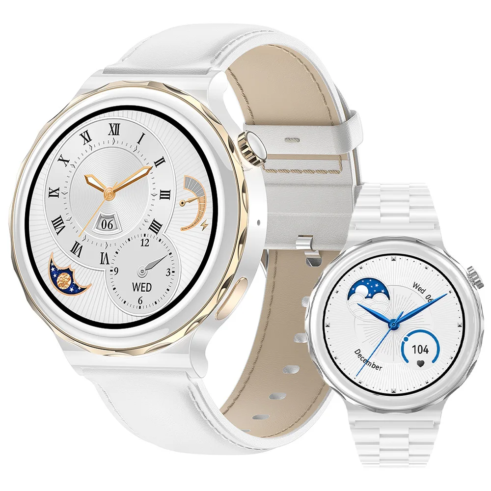 

Женские Смарт-часы для вызова по Bluetooth, экран 1,32 дюйма 390*390 HD, женские Смарт-часы с монитором сердечного ритма и кровяного давления для Huawei