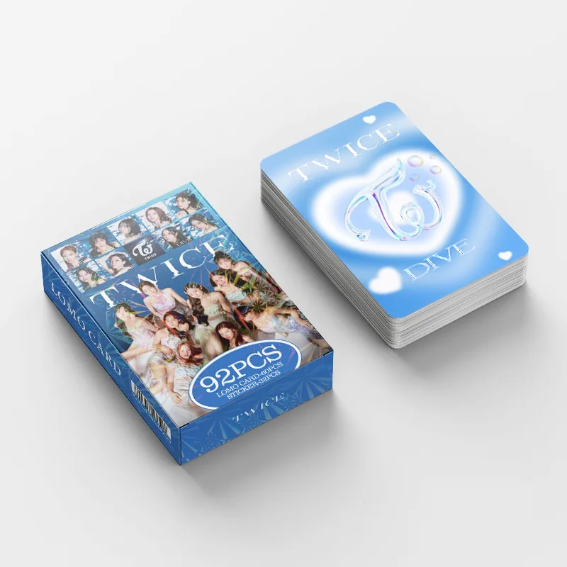 Lomo Cards 92pcs/set Kpop TWICE Lomo Cards Photo album DIVE photocards HD Photo Stickers