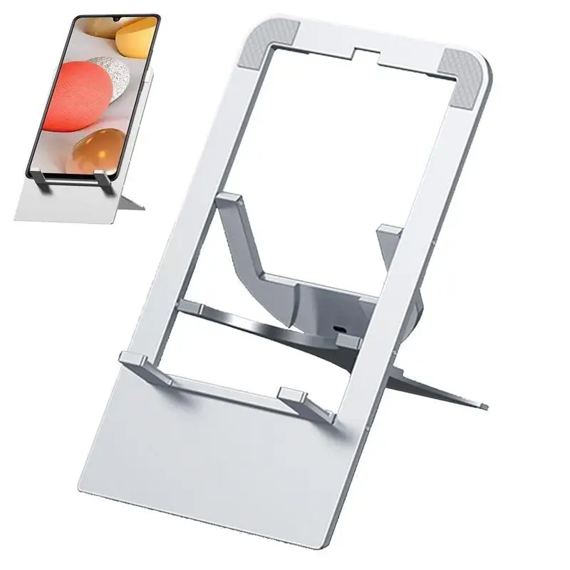 

Universal Desktop Mobile Phone Holder Stand ForIPhone And ForXiaomi Adjustable Foldable Table Aluminum Alloy Cell Phone Desk