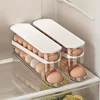 Rolling egg storage box, refrigerator side door storage rack, kitchen fresh-keeping box, egg box 2