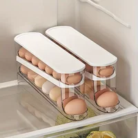 Rolling egg storage box, refrigerator side door storage rack, kitchen fresh-keeping box, egg box 2
