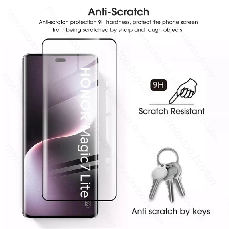 Premium 9D Curved Tempered Glass Screen Protector with Camera Shield