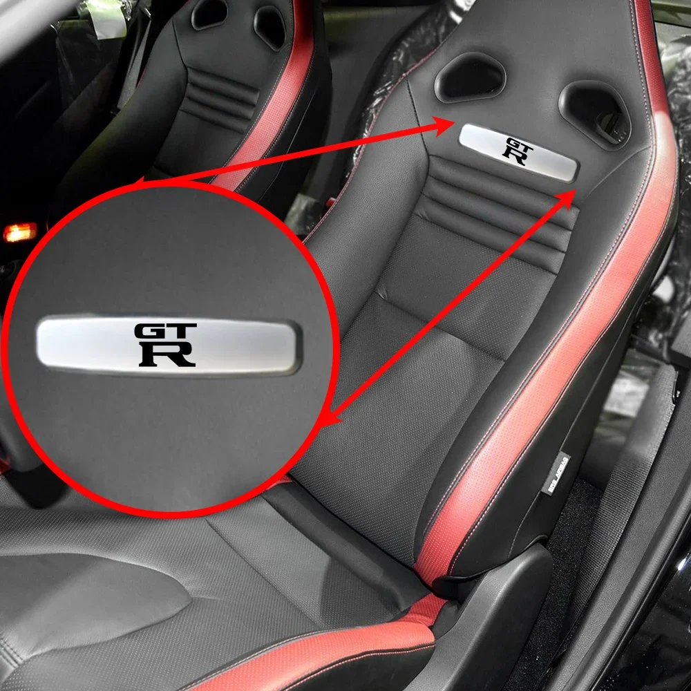 Nissan GTR GT-R R35 R50 Эмблема из металлического сплава Автокресло Диван Табличка с именем 3D-наклейка для внутреннего разме...