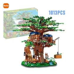 Maison d'arbre en blocs de construction avec figurines, 1013 pièces, nouveau modèle de grand arbre, briques, jouets éducatifs de bricolage pour enfants, en Stock 