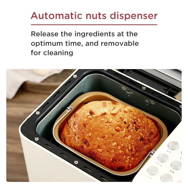 Bread Machine Petrus 2lb Automatic Multi-function Bread Maker With Automatic Nuts Dispenser