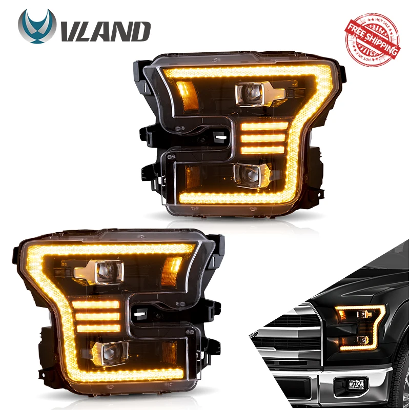 

Head Lamp For Ford F150 Headlight Raptor LED Headlights 2018 2019 DRL Daytime Running Light Bi-Xenon HID Accessories