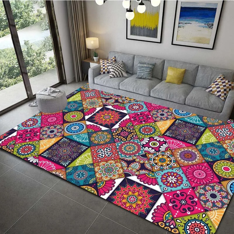 Mandala Flower Outdoor Rug,anti-slip Hallway Polyester Carpet,bohemian Large  Area Floor Mat,morden Kitchen Foam Mat, Absorbent Bath Mat, Laundry Floor  Mat, Entrance Doormat, Washable Household Runner Rug For Hallway Laundry -  Temu