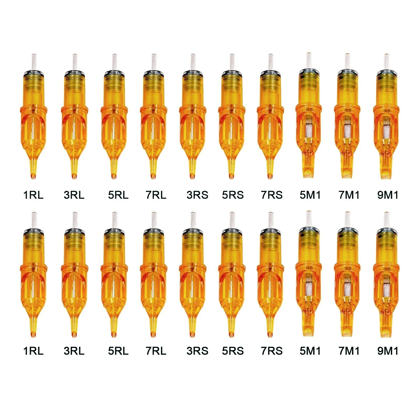 5pcs Yellow Dragonfly Tattoo Cartridge Needle 1 3 5 7 9 11 13 14 15 RL RM RS M1 For Tattoo Machine Pen PMU Tool Accessories tattoo microblading needles