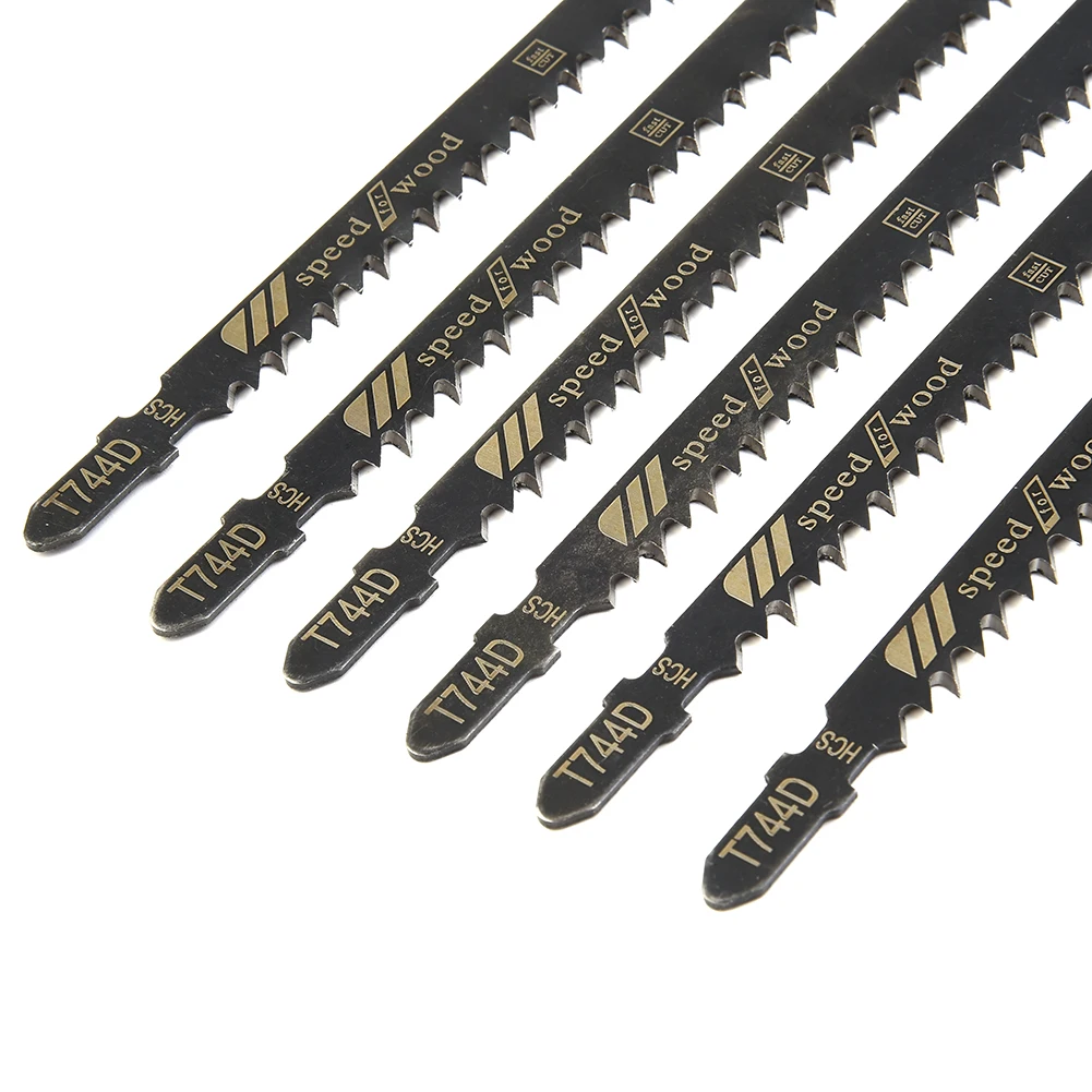 

6pcs T744D Jigsaw Blade Set High Carbon Steel Reciprocating Saw Blade For Sheet Panels Wood Plastic Metal Cutting Woodworking