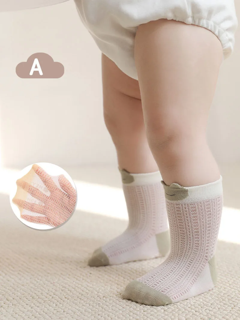 Girls Summer Mesh Cartoon Socks for Kids