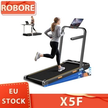 Tapis roulant pieghevole ROBORE X5F con inclinazione al 14%, motore silenzioso da 2,5 HP, velocità massima di 10 km/h, carico di 150 kg, inclinazione a 3 livelli, display a LED