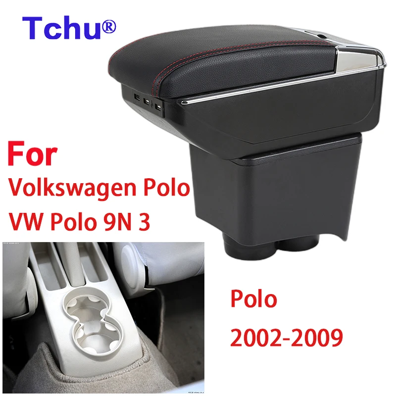 Accoudoir central de voiture pour Volkswagen Polo, boîte de rangement, VW  Polo 9N 3, 2002, 2003, 2004, 2005, 2006, 2007, 2008, 2009 - AliExpress