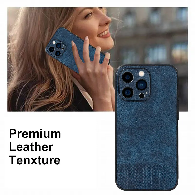 Luxury Soft PU Leather Phone Case For iPhone 13 12 11 Pro Max XS Max XR X 7 8 Plus 13Pro 11 Shockproof Business Matte Back Cover iphone 12 pro max clear case