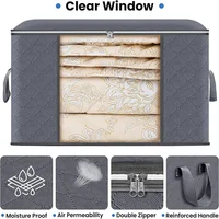 Large Capacity Clothes Storage Bag Foldable Blanket Storage Containers for Organizing Bedroom Closet 2