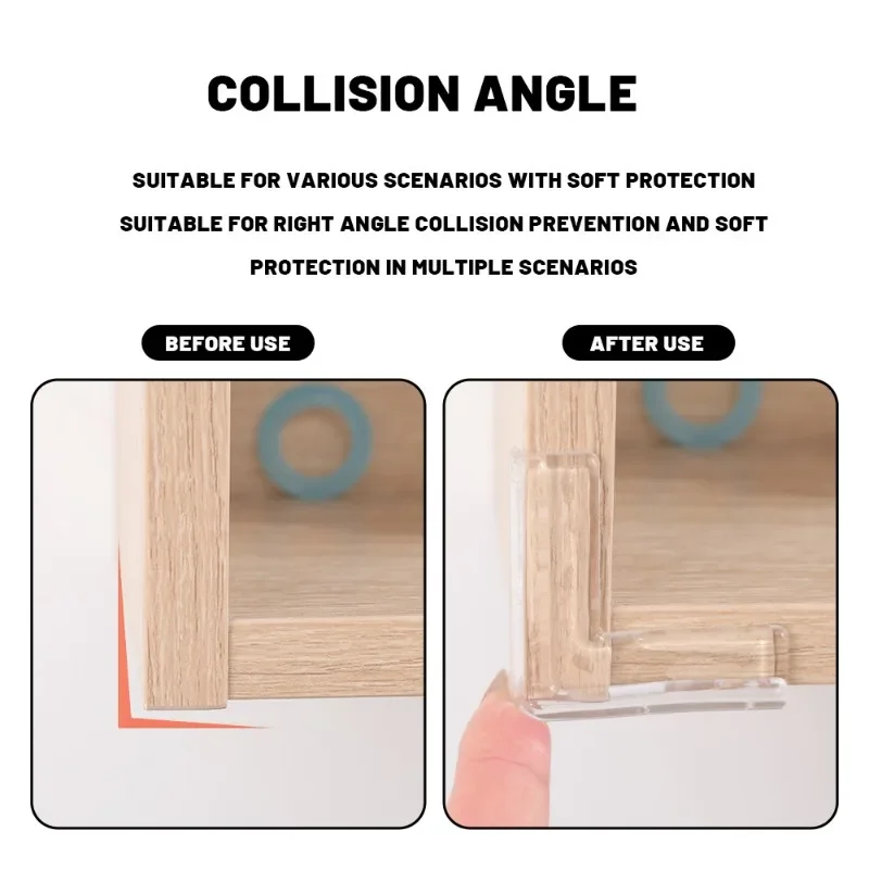 Silicone Furniture Pads 1/24PCS Transparent Anti Collision Angle