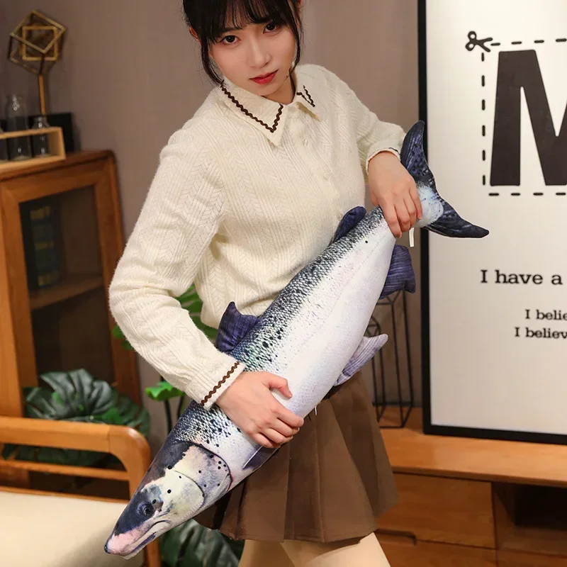 3D Simulation Fisch Plüsch Spielzeug Gefüllte Thunfisch Lachs Herbst Saury Grouper Plüsch Kissen Kreative Sofa Kissen Kissen Geschenk Kinder Spielzeug – Detail 15