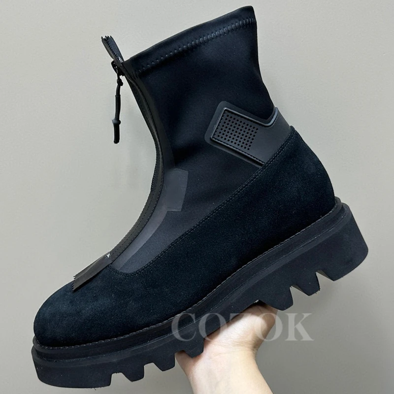 

Autumn New Short Boots 2023 Same Style As Celebrities Non-slip Platform Female Boots Wear Resistant Thick Bottom Lovers Shoes