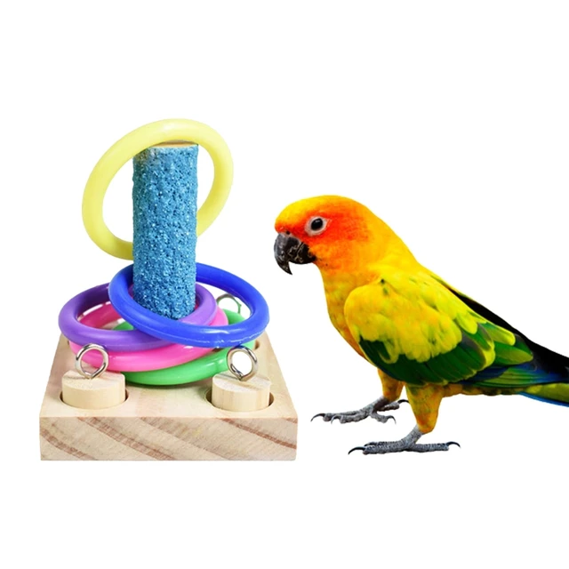 Stacking Ring Toys Intelligence Blocks for Parakeets and Love birds