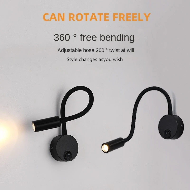 3W LED Wall Lamp For Reading Bedroom Bedside