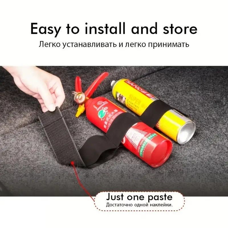 Organizer per Bagagliaio Auto con Nastri Magici Neri, Accessori Auto, Cinghie di Fissaggio, Borsa Portaoggetti, Nastri per Organizzazione Interna Auto - immagine 6
