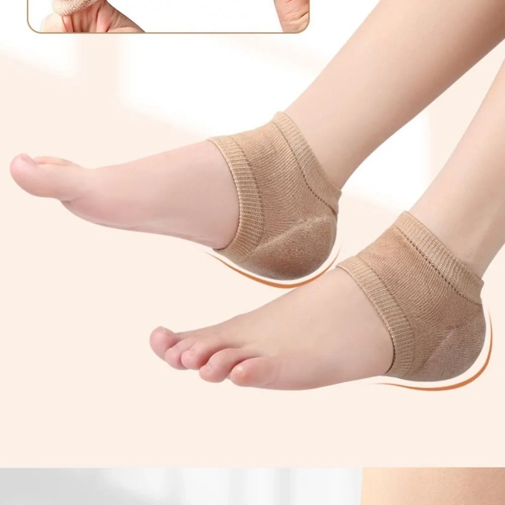 Silikon Ferse Schutzhülle Feuchtigkeitsspendende Anti-Riss Plantarfasziitis Ferse Socken Schmerzen Relief Fasziitis Unterstützung Schuh Pads – Detail 10