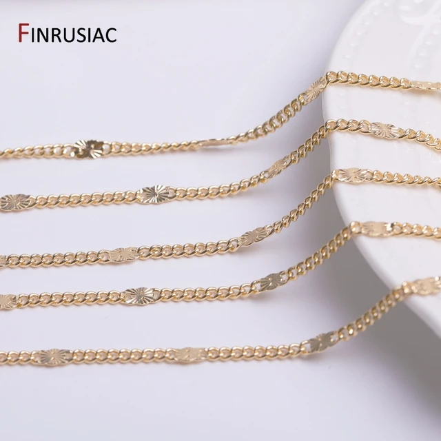 18k Gold Plated Chain Jewelry Making  Jewelry Chains Bulk Jewelry Making -  Wholesale - Aliexpress