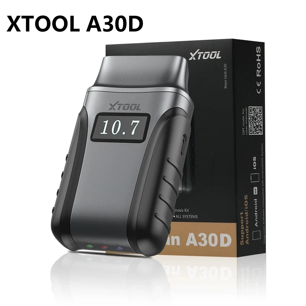 

XTOOL Anyscan A30D All System Car Diagnostic Tools OBD2 Bluetooth Scanner 11 Resets Code Reader CAN FD All Software Free-Update