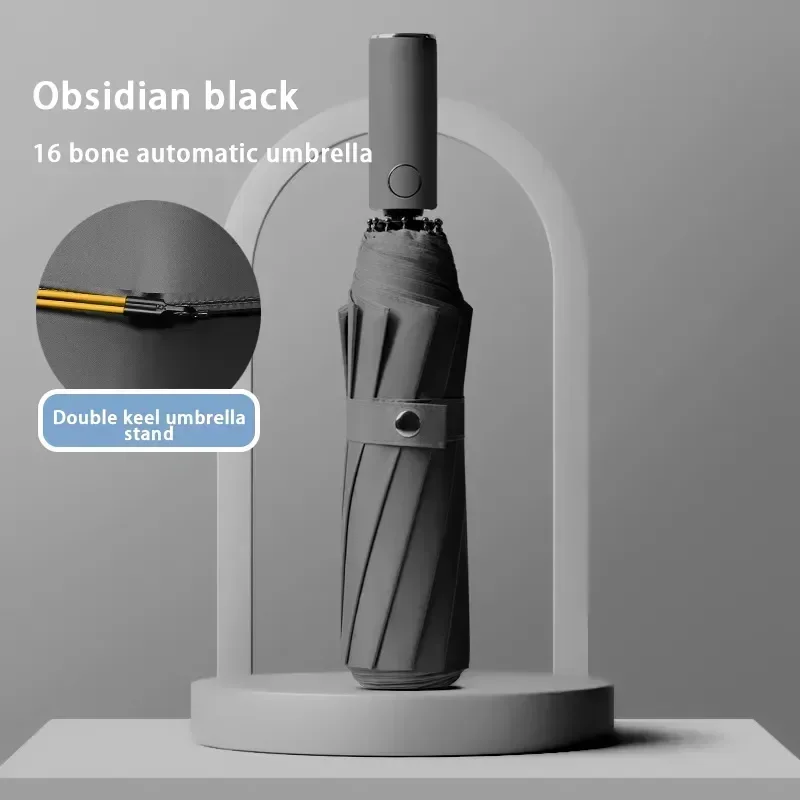 

Большой зонт с косточками роскошный Ветрозащитный компактный складной автоматический для путешествий для мужчин и женщин двойной дождь деловой