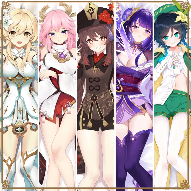 

Funda de almohada de doble cara de Anime Genshin Impact Dakimakura Kaedehara Kazuha Xiao Tartaglia abrazando el cuerpo