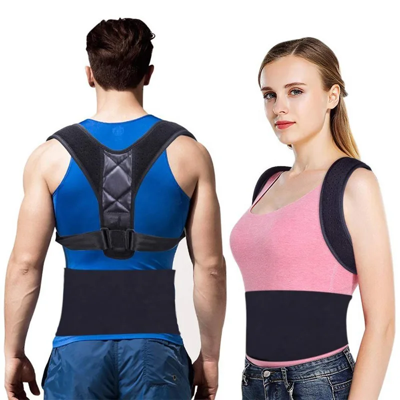 Adjustable Clavicle Posture Corrector Men Woemen Upper Back Brace Shoulder Lumbar Support Belt Corset Posture Correction