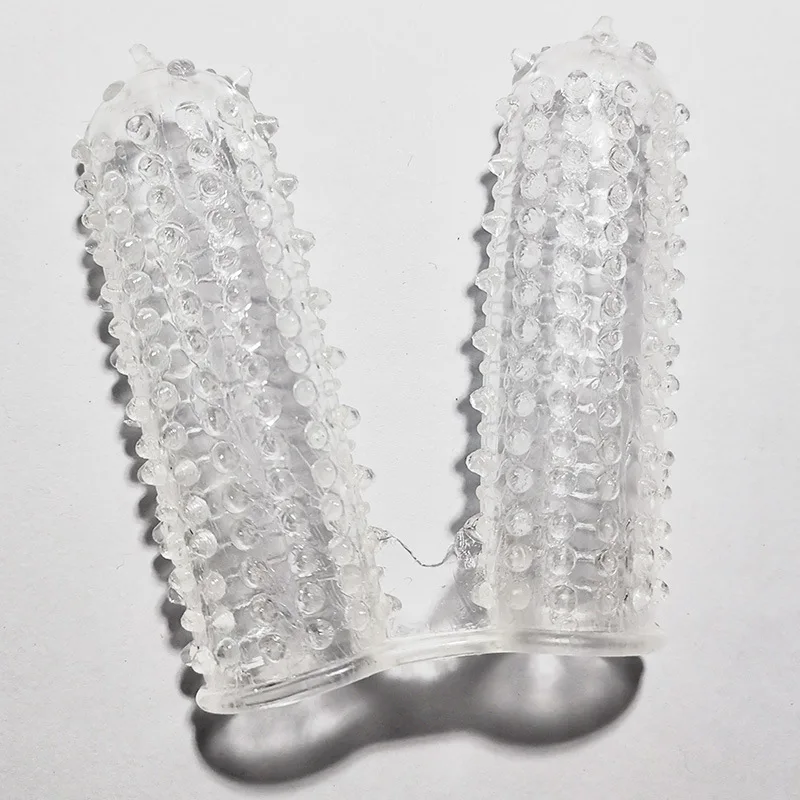 Double Finger Sleeve Adult Sex Toys For Women Vaginal Massager Female Masturbator G-spot Clitoris Stimulator Penis Enlargement sex toys