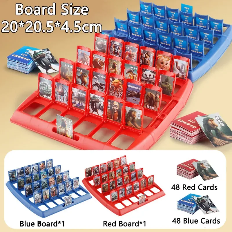 Guess Who I Am Game Italian Brainrot Puzzle Card Board Game Tung Tung Sahur Tralarero Tralala Two Person Interactive