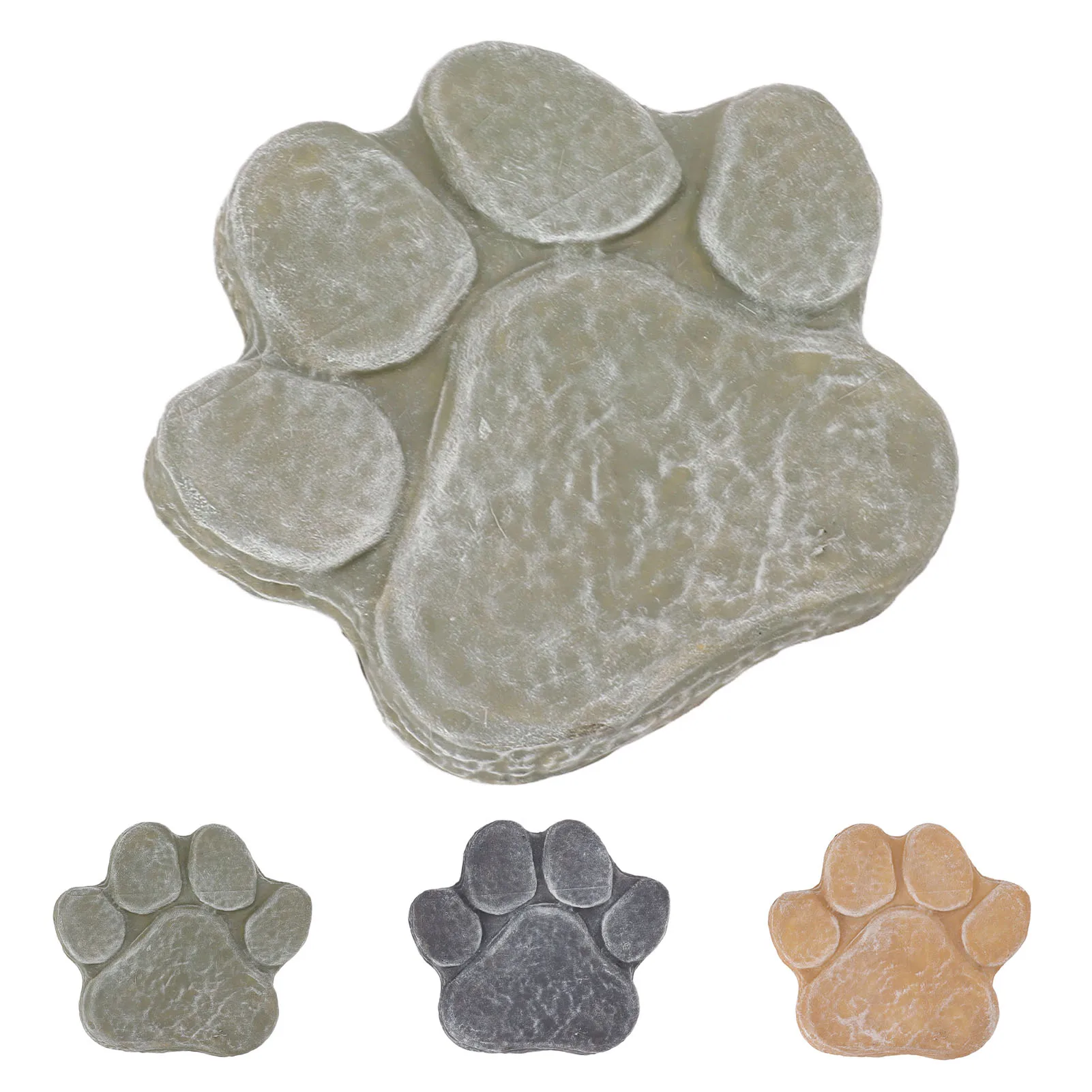 Dog Pawprint Memorial Stone DIY Lettering Dog Grave Marker Pet Monument for Outdoor Lawn Patio Pet Monument Memorial Stone
