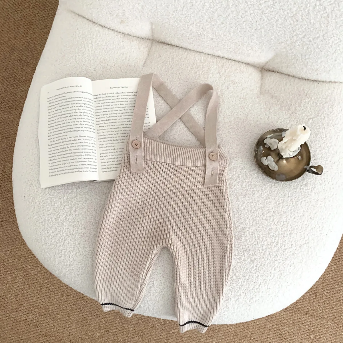 Autumn Kid Knitwear Fashion Boy Baby Knitting Casual Sweater Coat Girl Children Knitted Cotton Solid Overalls Infant Knit Jacket