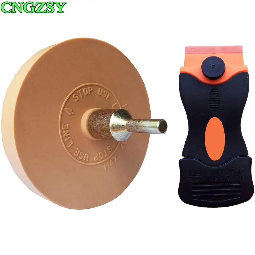 3mirrors Decal Remover Eraser Wheel Tool 4" Inch Pinstripe Tape Glue