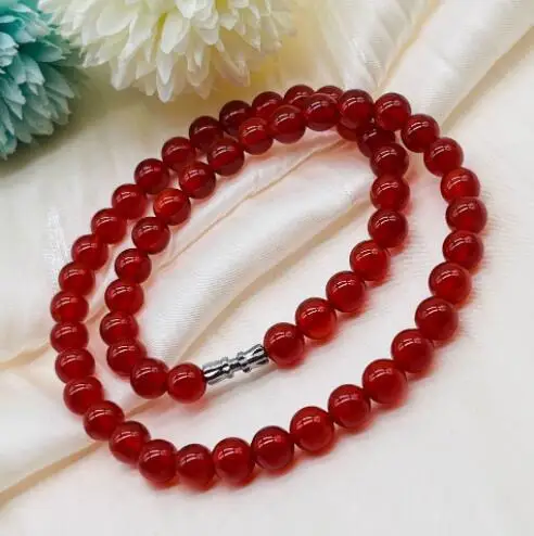 Elegant Genuine Green Jade Beaded Necklace - Women's Fashion Jewelry with Natural Charm