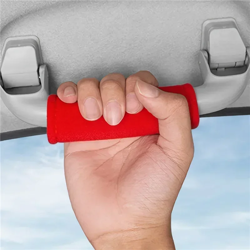 Durable Plush Car Roof Armrest Non-slip Auto Interior Car Handle Protector Pull Handle Cover Universal
