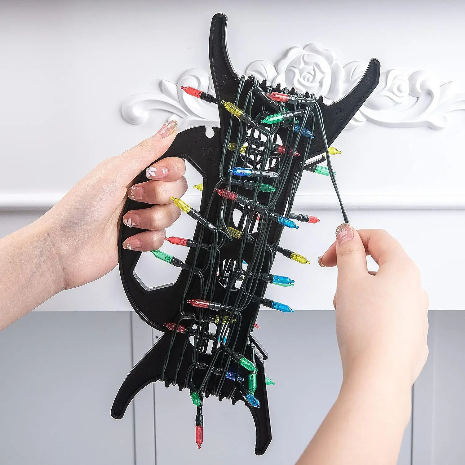 Extension Cord Holder Wind Up Cord Storage Reel Extension Lights Organizer Cables Storage Rack For Christmas Tree Light