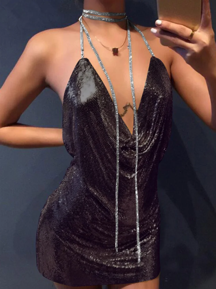 2024's Hottest Club Party Heie Outfit: A Real Review of the Backless  Sequin Mini Dress That Stole the Night