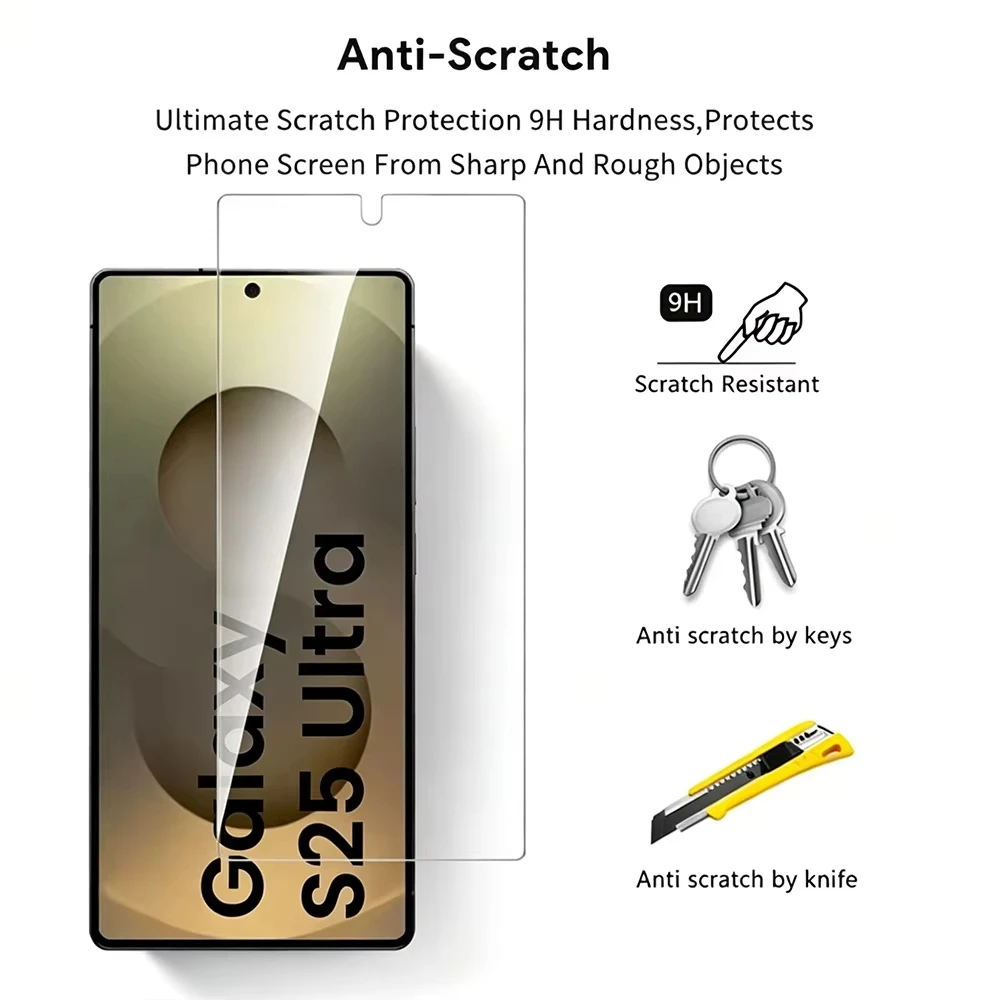 Premium 9H Glass Screen Protector with Fingerprint Unlock Feature (1-5 Pack)