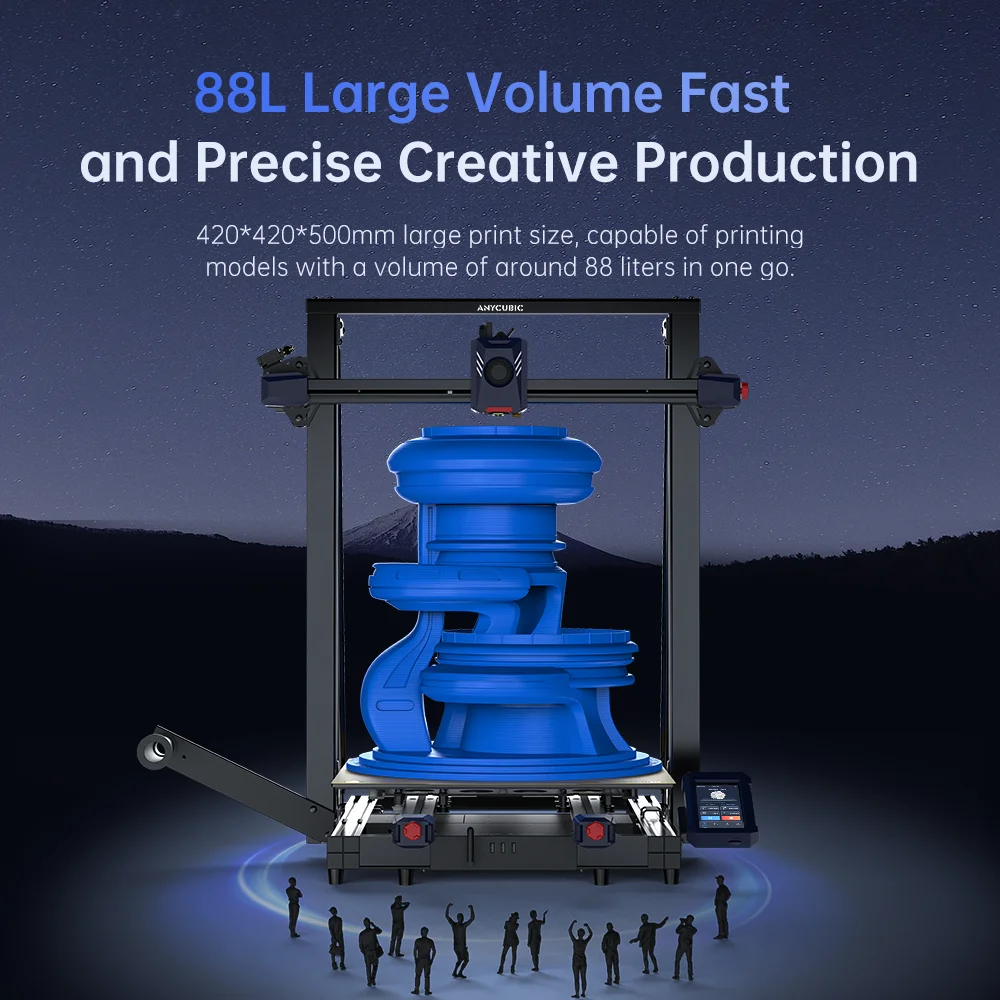 ANYCUBIC Kobra 2 Max FDM 3D Printer With 500mm/s Printing Speed 420*420*500mm Large Print Size Anycubic APP Control Supported