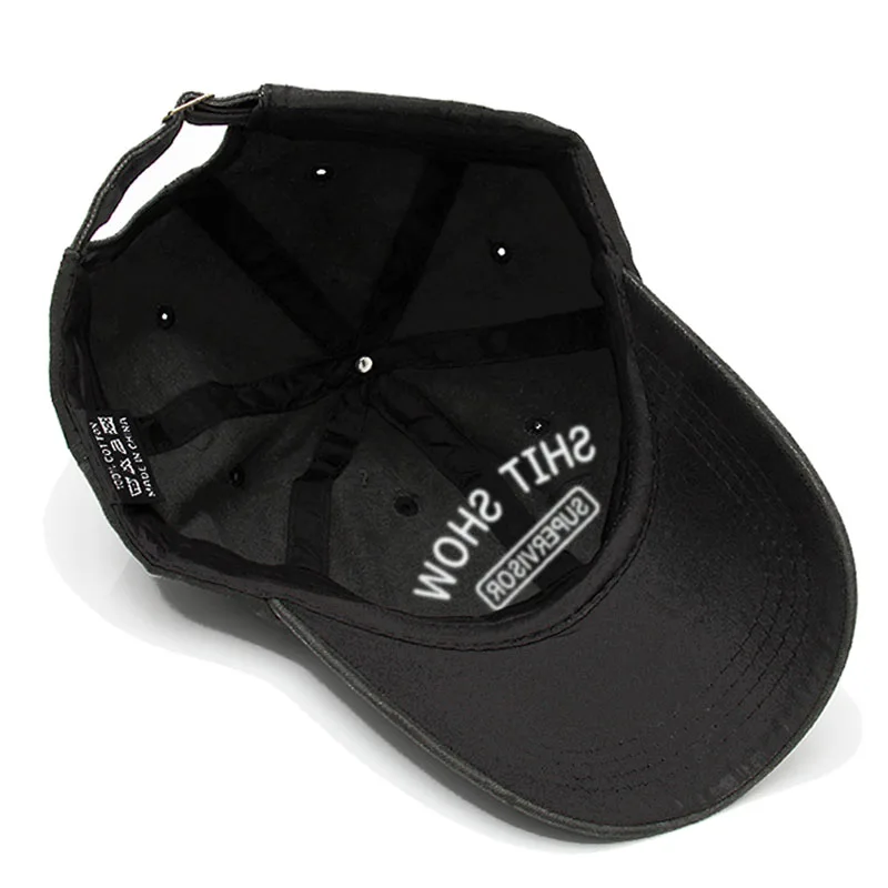 Men's Baseball Cap Women's Sport Golf Caps for Man Washed Cotton SHIT SHOW SUPERVISOR Embroidery Dad Hat Sun Hats Dropshipping 5
