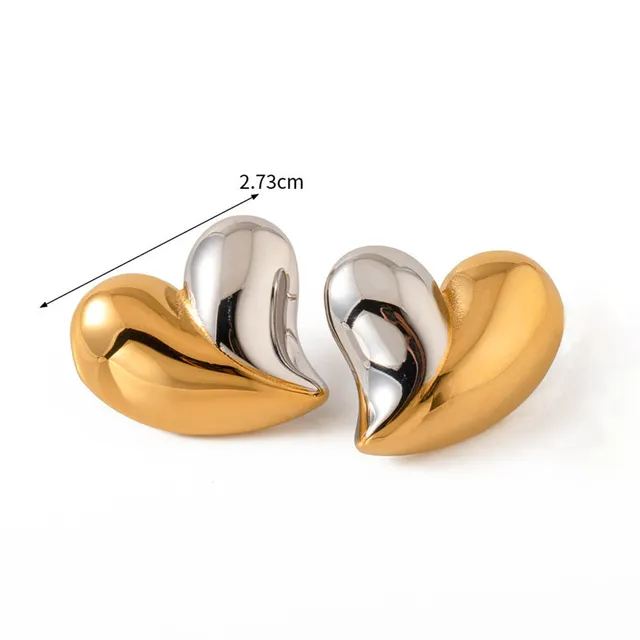 86350-332928.jpg Boucles d'oreilles créoles simples et luxueuses en acier inoxydable doré, Clips d'oreilles rondes brillantes cubiques, bijoux tendance pour cadeaux de fête de mariage