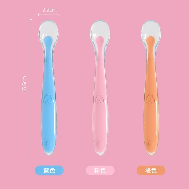 Silicone Feeding Spoon Set for Baby Learning Training