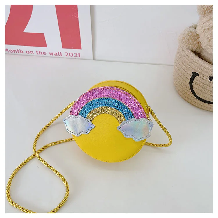 Kid Bag Elementary School Cartoon Cute Rainbow Coin Wallet Mini Crossbody Bag for Girls Kids Bags 3