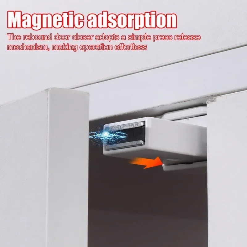 1/4set Magnet Cabinet Door Bouncer Invisible Furniture Door Stops Heavy Duty Cabinets Push Magnetic Closer Hardware Accessories magnetic cabinet catches door closer magnetic cabinet latches cabinet door latch door stops