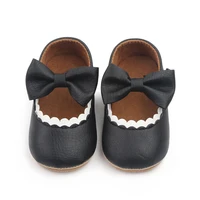 Baby Mary Jane Shoes for Toddler 0-18M Outdoor Prewalking Shoes Non-slip Sole Cute Bowknot Shoes 6