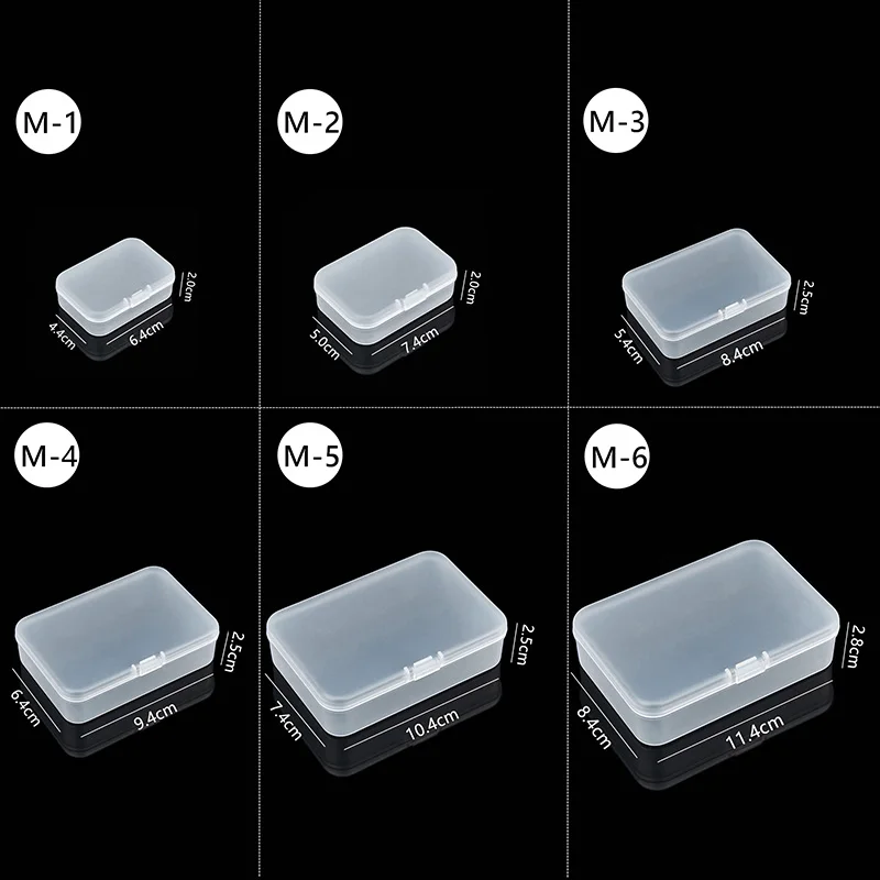 Mini Boxes Rectangle Clear Plastic Jewelry Storage Case Container Packaging  Box